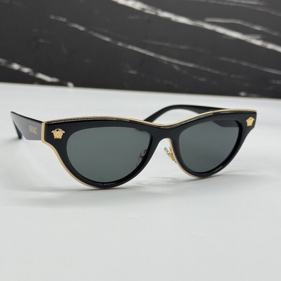 NEW VERSACE VE2273 GB1/87 CAT EYE BLACK/GRAY WOMEN SUNGLASSES MOD 2273 GB1/87 main image 9